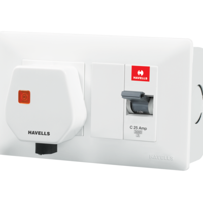 Havells Distribution Boardoxx MCB Protected Socket MCB DBOXX COMBO 3M W/O ENCL
