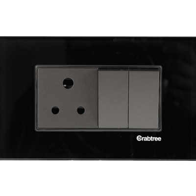 Havells Signia Grande 4 M Raven Black Glass Outer Plate